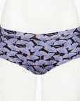 Ruby Limes insulin pump panty with Blue Ginkgo pattern front view