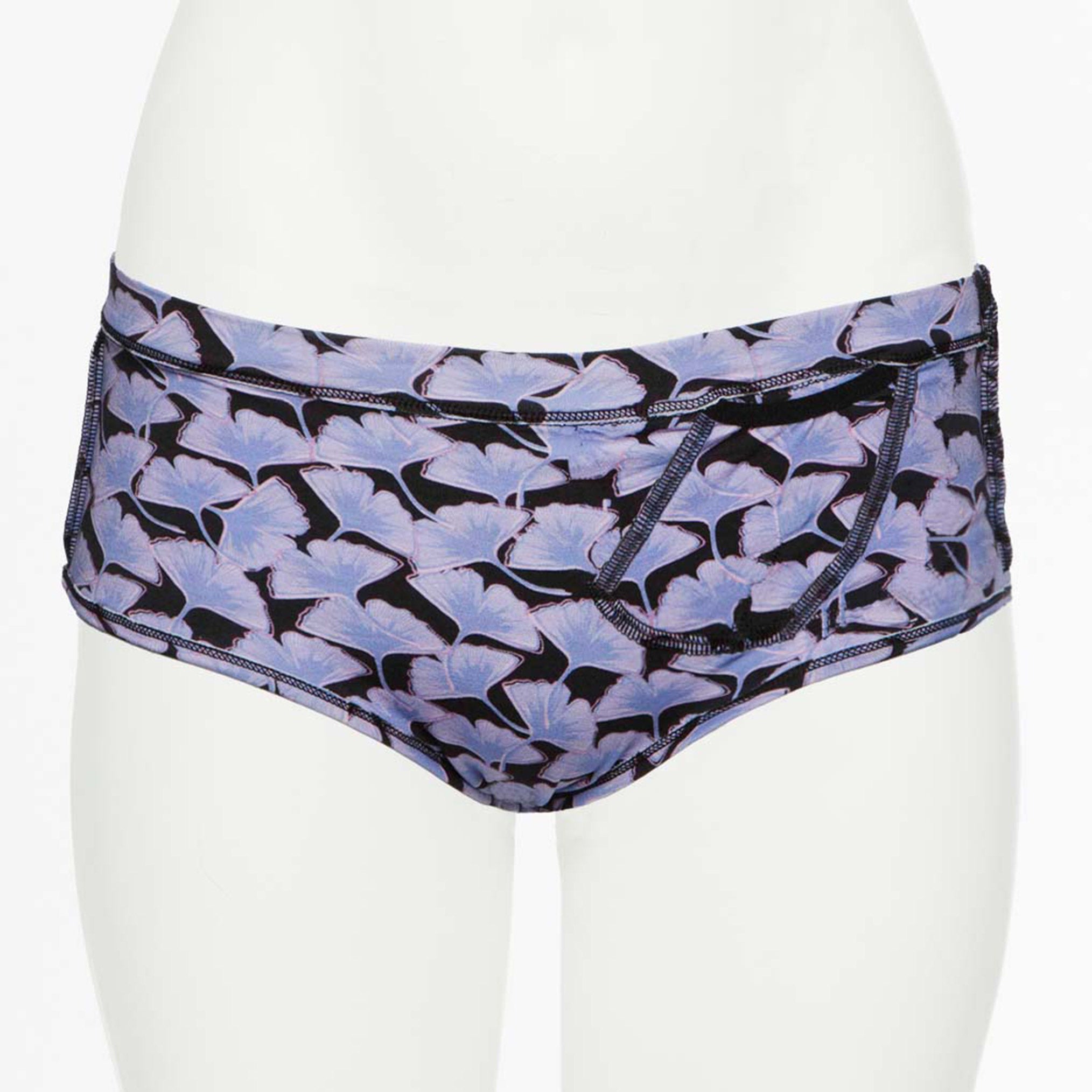 Ruby Limes insulin pump panty with Blue Ginkgo pattern inside