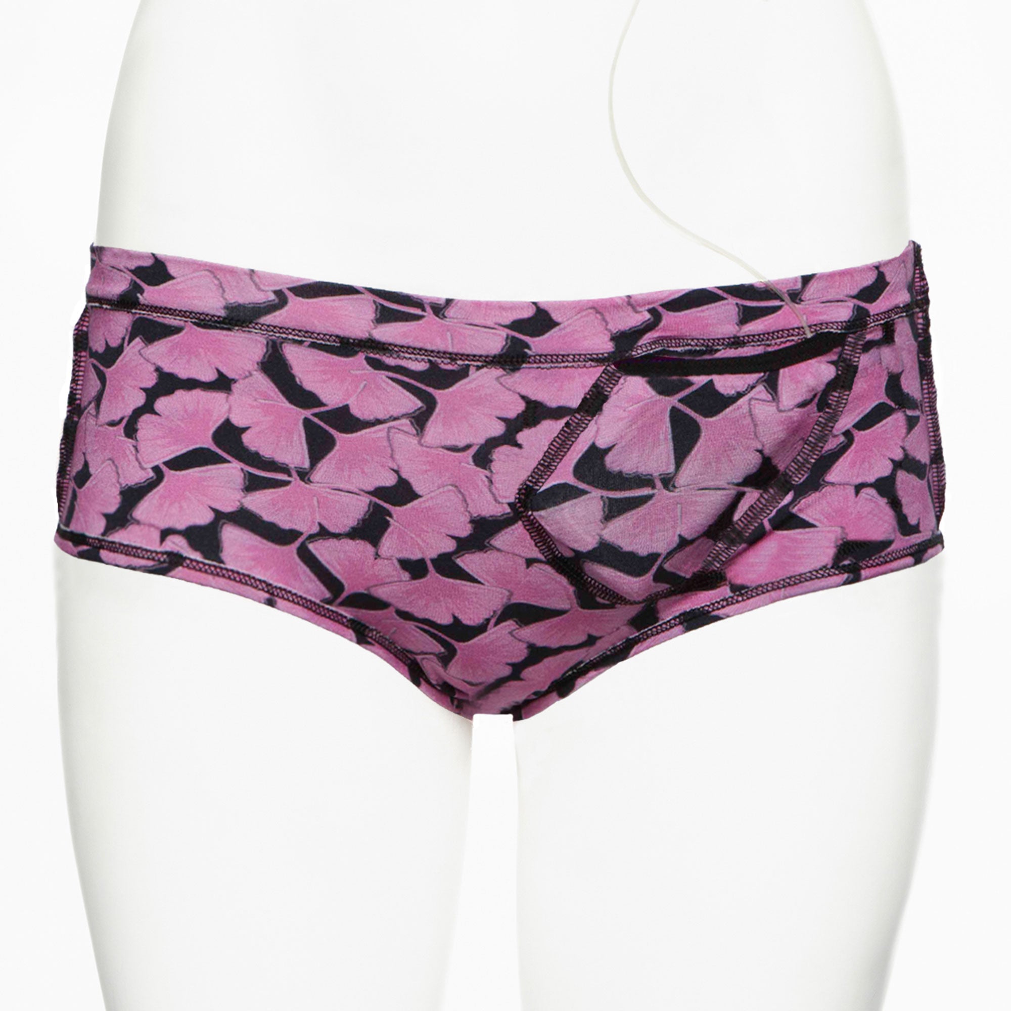 Ruby Limes insulin pump panty with Pink Ginkgo pattern inside